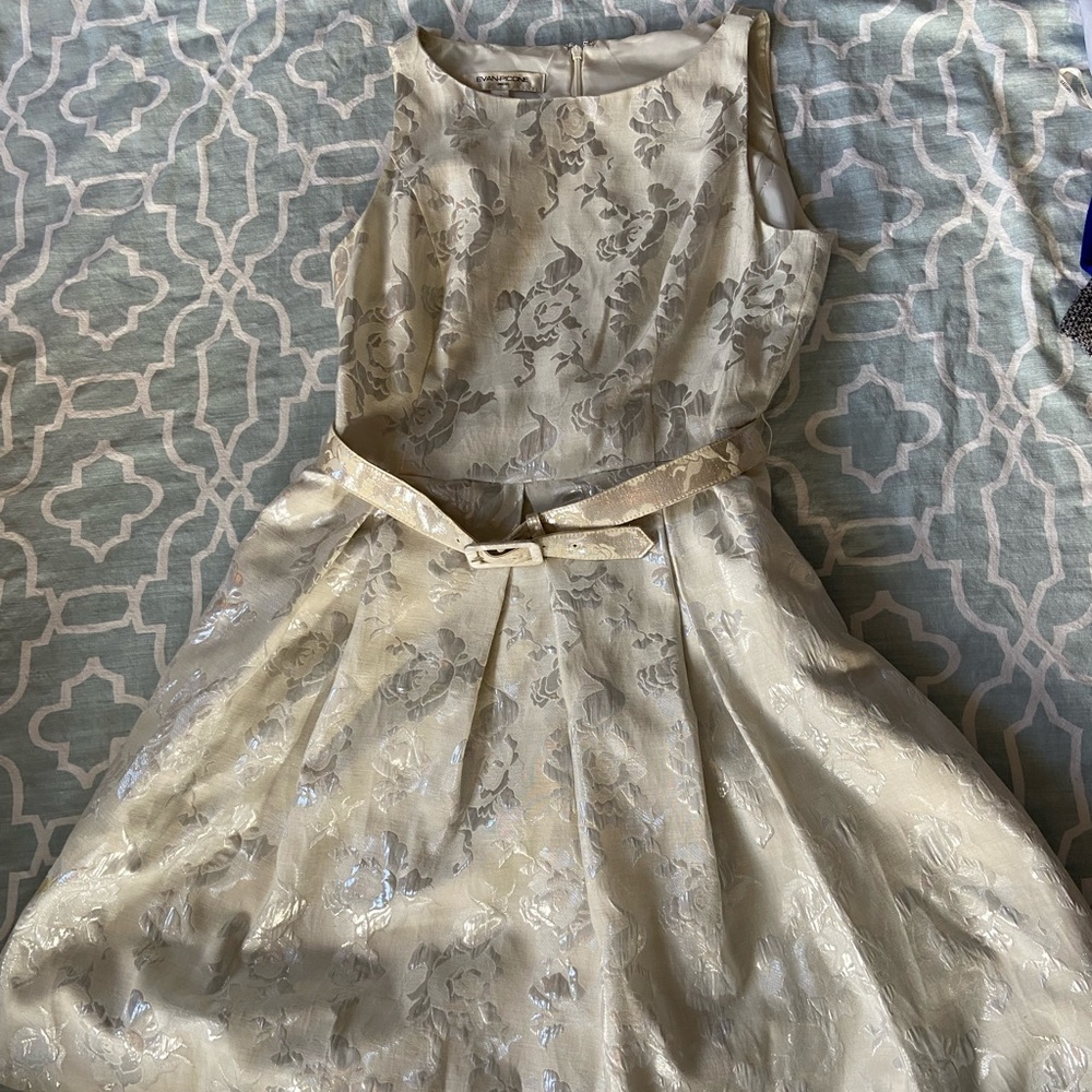 2/$10 Cream Holiday Dress NWOT